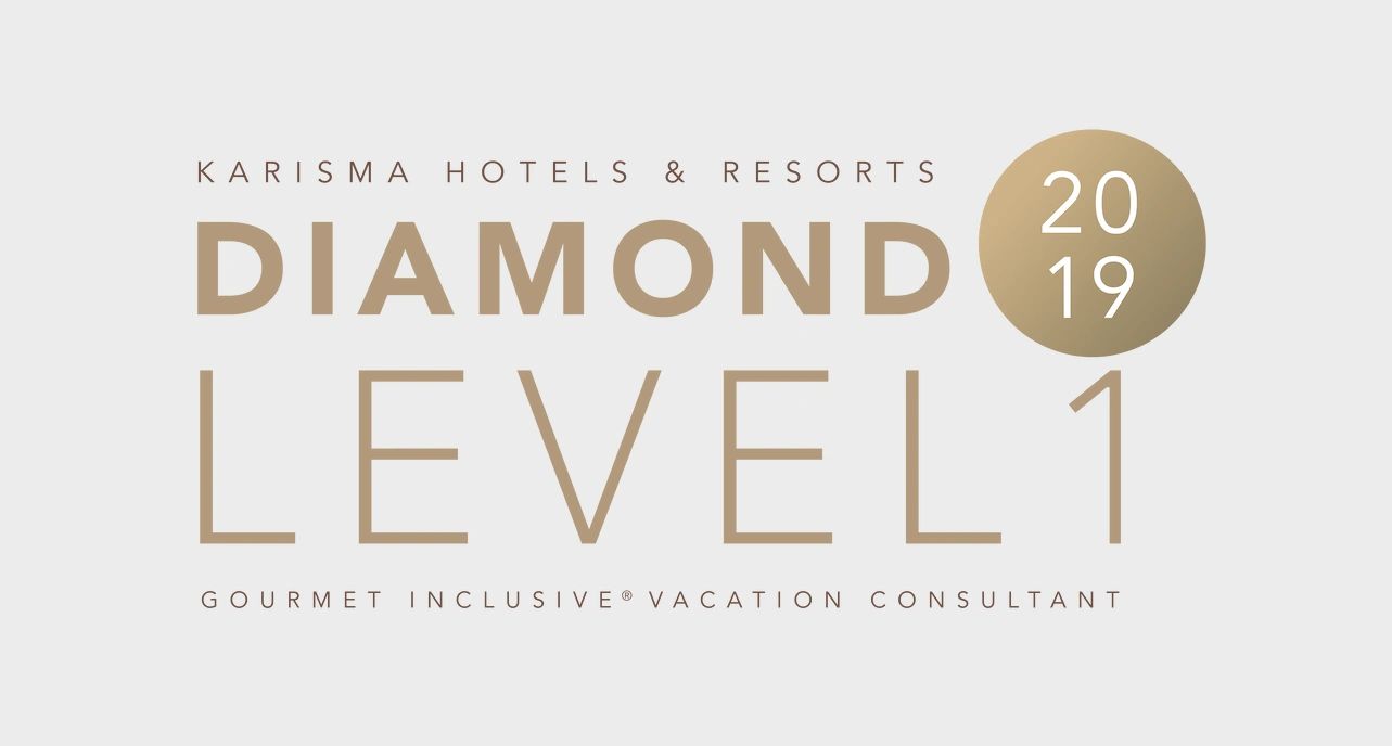 Karisma Hotels & Resorts Diamond Level 1 2019 Gourmet Inclusive Vacation Consultant